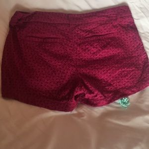 Berry lace shorts